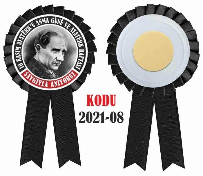 10 Kas�m Atat�rk'� Anma G�n� ve Atat�rk Haftas� Saten Yaka Kokart�