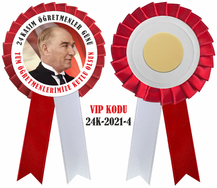 24 Kas�m ��retmenler G�n� Saten Yaka Kokart�