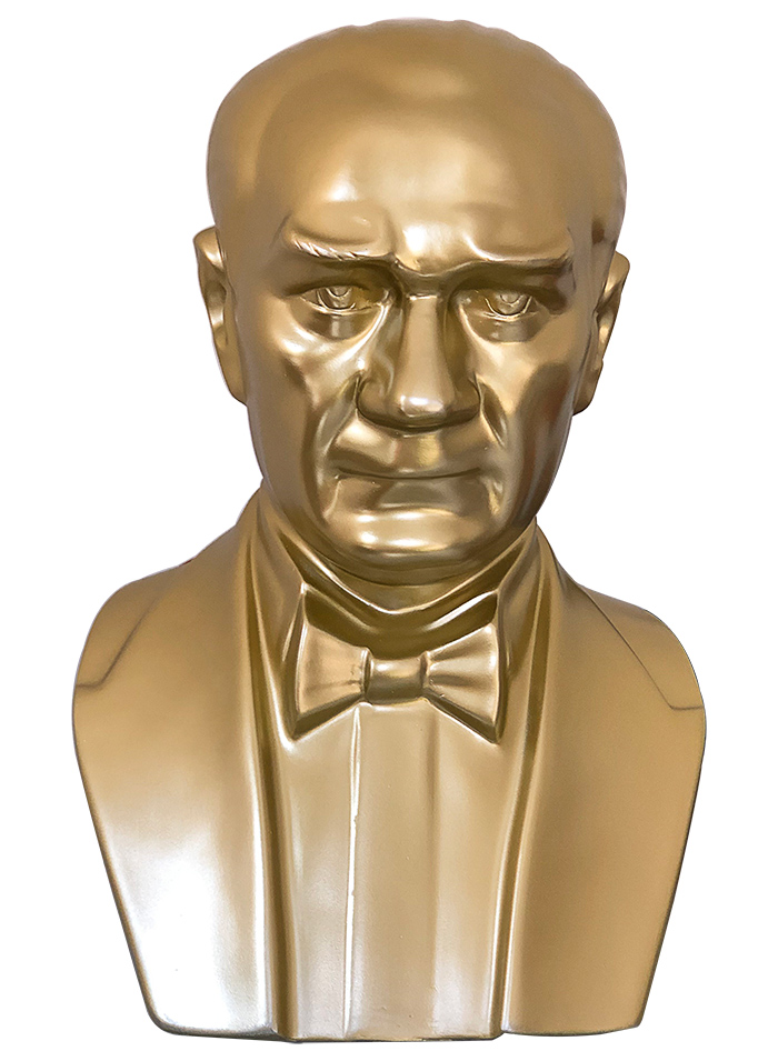 80 cm Fiberglass Atatürk Büstü - Açık 80 cm Fiberglass Atatürk Büstü - Açık