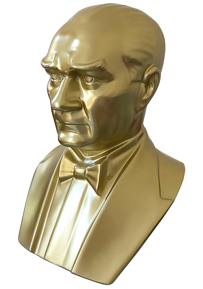 70 cm Fiberglass OKUL MODELİ Atatürk Büstü 70 cm Fiberglass OKUL MODELİ Atatürk Büstü