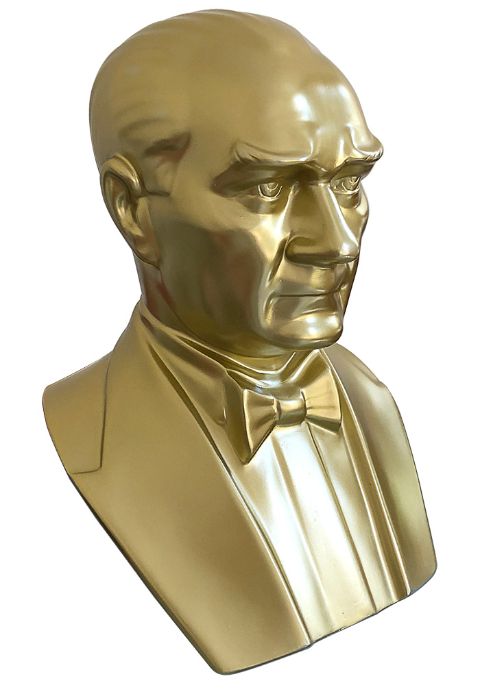 70 cm Fiberglass OKUL MODELİ Atatürk Büstü 70 cm Fiberglass OKUL MODELİ Atatürk Büstü