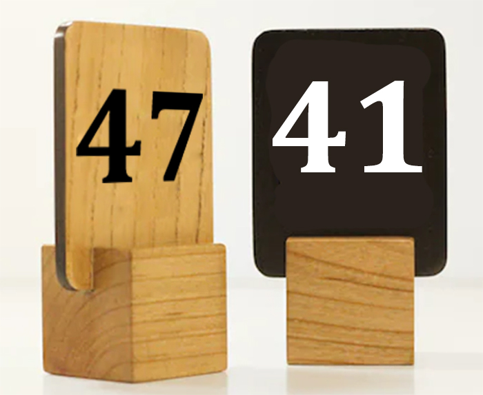 PMN8 Ahşap QR Kod ve Masa Numarası Menü PMN8 Ahşap QR Kod ve Masa Numarası Menü