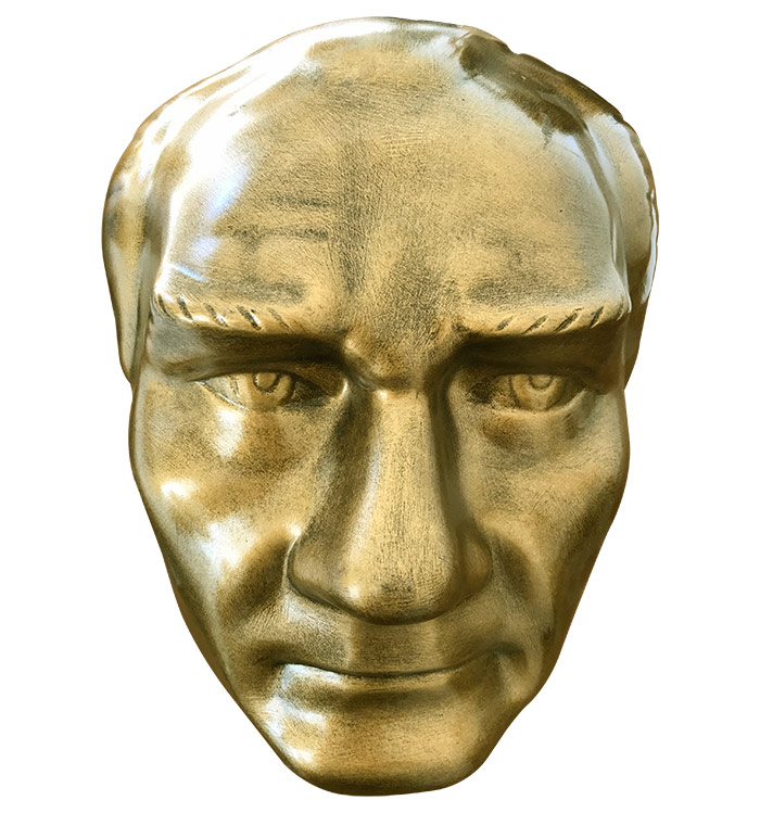28 cm FRP Fiberglass Atatürk Maskı 28 cm FRP Fiberglass Atatürk Maskı