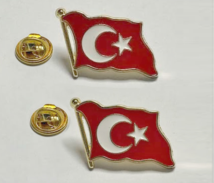 TBR5 Dalgal� T�rk Bayra�� Rozeti Kaliteli