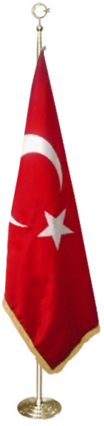 Saçaklı Saten Makam Türk Bayrağı Saçaklı Saten Makam Türk Bayrağı