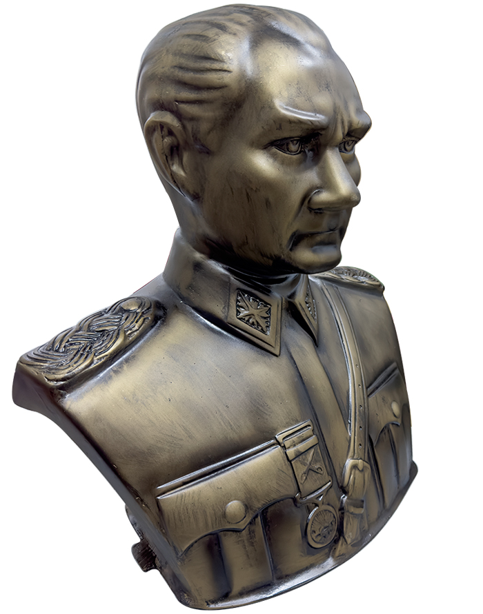 80 cm Fiberglass Maraşal Atatürk Büstü 80 cm Fiberglass Maraşal Atatürk Büstü