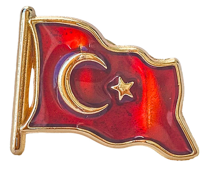 TBR42 Dalgalı Türk Bayrağı Rozeti TBR42 Dalgalı Türk Bayrağı Rozeti