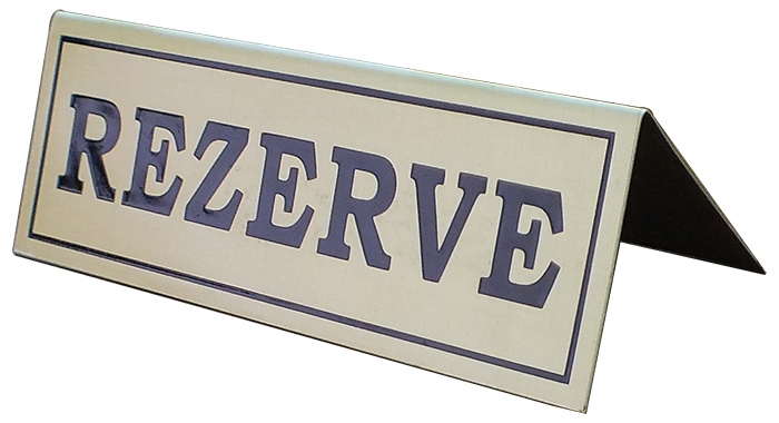 Pirinç Masa Üstü Rezerve Yazısı Pirinç Masa Üstü Rezerve Yazısı