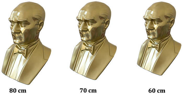 70 cm Fiberglass OKUL MODELİ Atatürk Büstü 70 cm Fiberglass OKUL MODELİ Atatürk Büstü