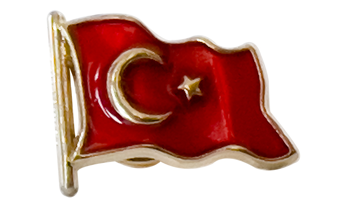 TBR43 Dalgalı Türk Bayrağı Rozeti TBR43 Dalgalı Türk Bayrağı Rozeti