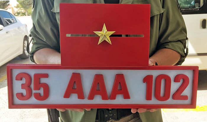 Askeri Makam Ara�lar� i�in Takmatik Plaka Seti Y�ld�zl�   AAA